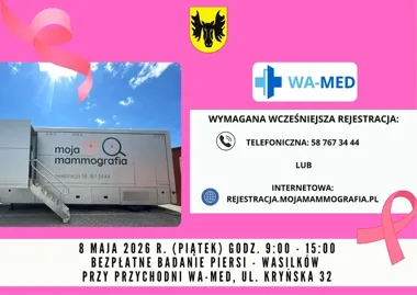 Mammobus przyjedzie do Wasilkowa. Badanie trwa kilka minut