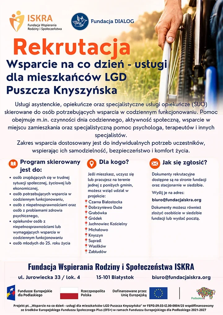 Bezpłatna pomoc dla mieszkańców Wasilkowa. Rusza nabór do projektu